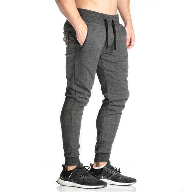 Fashion Custom Mens Jogger Pants Gym Elastic Waist Sports Casual Trousers With Drawstring