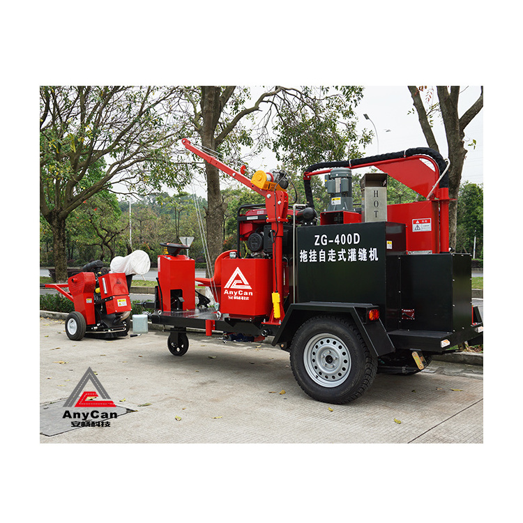 Crack sealing machine 400L self-propelled and trailer type asphalt crack filler