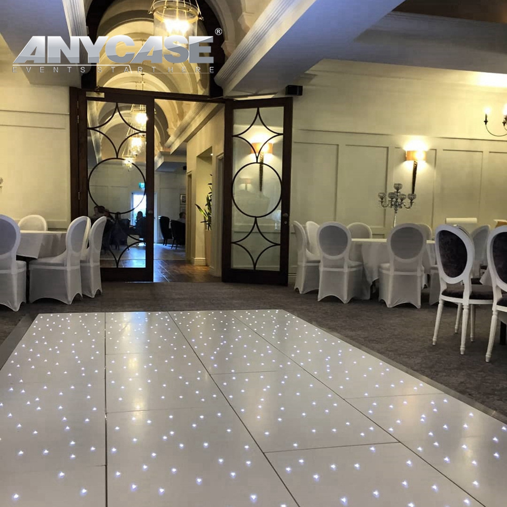 16x16ft Portable DJ Party White Light Dance Floor Wedding Event Sparkle Illuminated Starlit Led Dance Floor