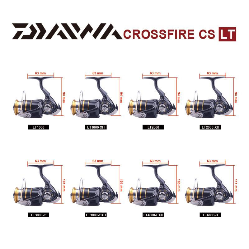 2023 NEW DAIWA CROSSFIRE CS LT 1000-6000 3+1BB Gear Ratio5.2/5.3/5.7/6.2 Metal Spool Daiwa Spinning Fishing Reels Fishing Wheel