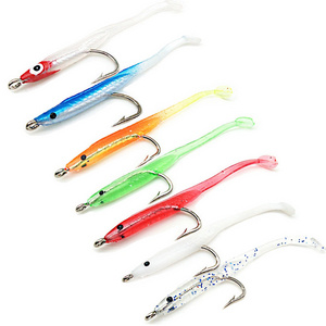 Soft rubber bait plastic lure eel hook 70mm 1g Artificial Tackle Soft Lead Fish Soft Bait Iscas Pesca