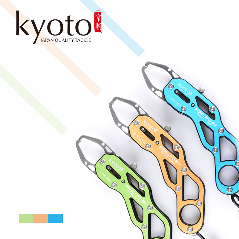 KYOTO   KYFC-202 Lure Fishing Pliers Aluminum Fish Mouth Clip Stainless Steel Fishing Pliers Clamp With Lanyard