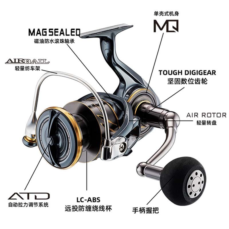 DAIWA CALDIA SW Saltwater Spinning Fishing Reel 4000-CXH 5000 6000 8000-H 10000-H 14000-H 18000 Fishing Wheel