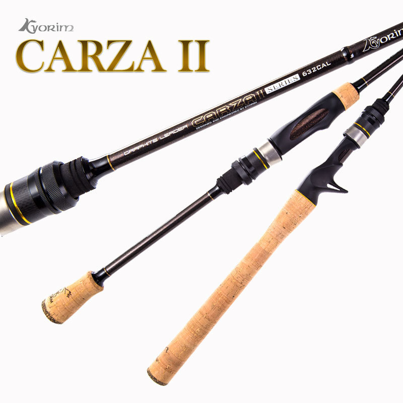 Kyorim CARZA2 LURE ROD 2 Sections Freshwater Japan FUJI reel seat fuji guide 1.91M 1.98M MF action  Spinning/Casting Rod Fishing