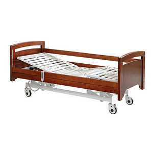 Automatic adjustable medical wooden home care hospital bed