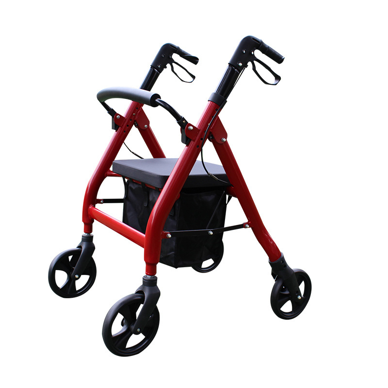 Mobility walking aid folding rollator for elderly people