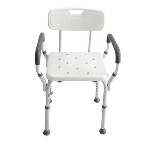 Aluminum Alloy Shower Chair for Elderly Wholesale Height Adjustable Shower Chair with Backrest Detachable