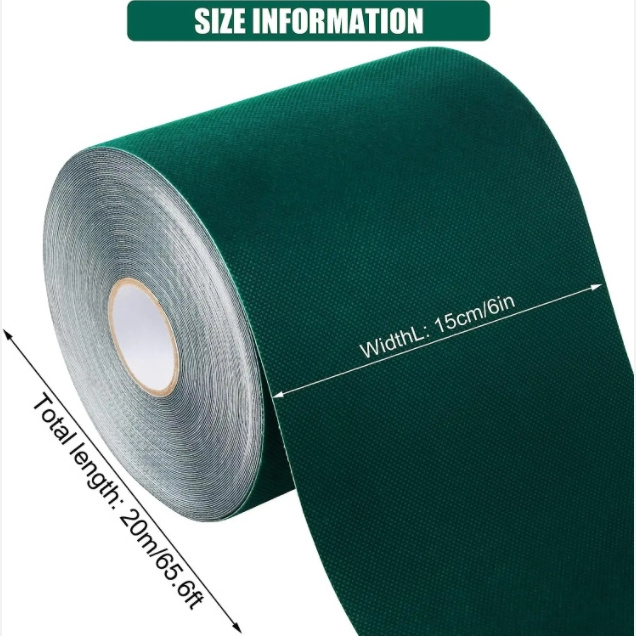 Single Sided Self-adhesive dark green color Artificial Turf Grass Joining Tape For Connecting False Grass Carpet