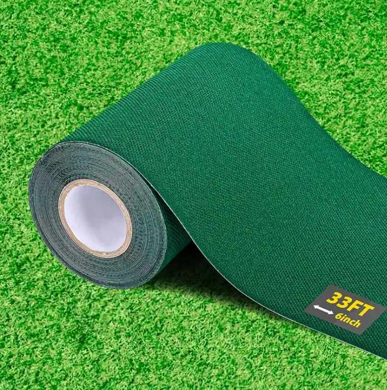 Single Sided Self-adhesive dark green color Artificial Turf Grass Joining Tape For Connecting False Grass Carpet