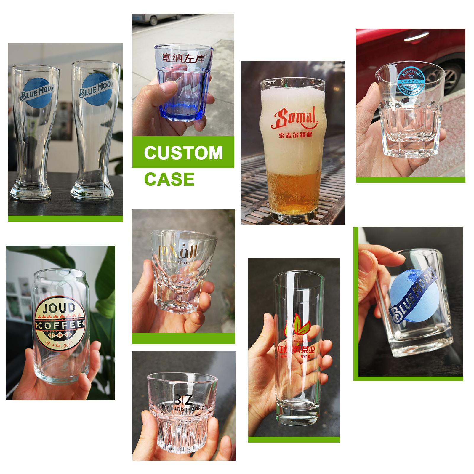 Wholesale Highball Drinking Glasses Tall Glass Cups Clear Collins Glasses With Heavy Base Water Glasses Bar Glassware for Mojito