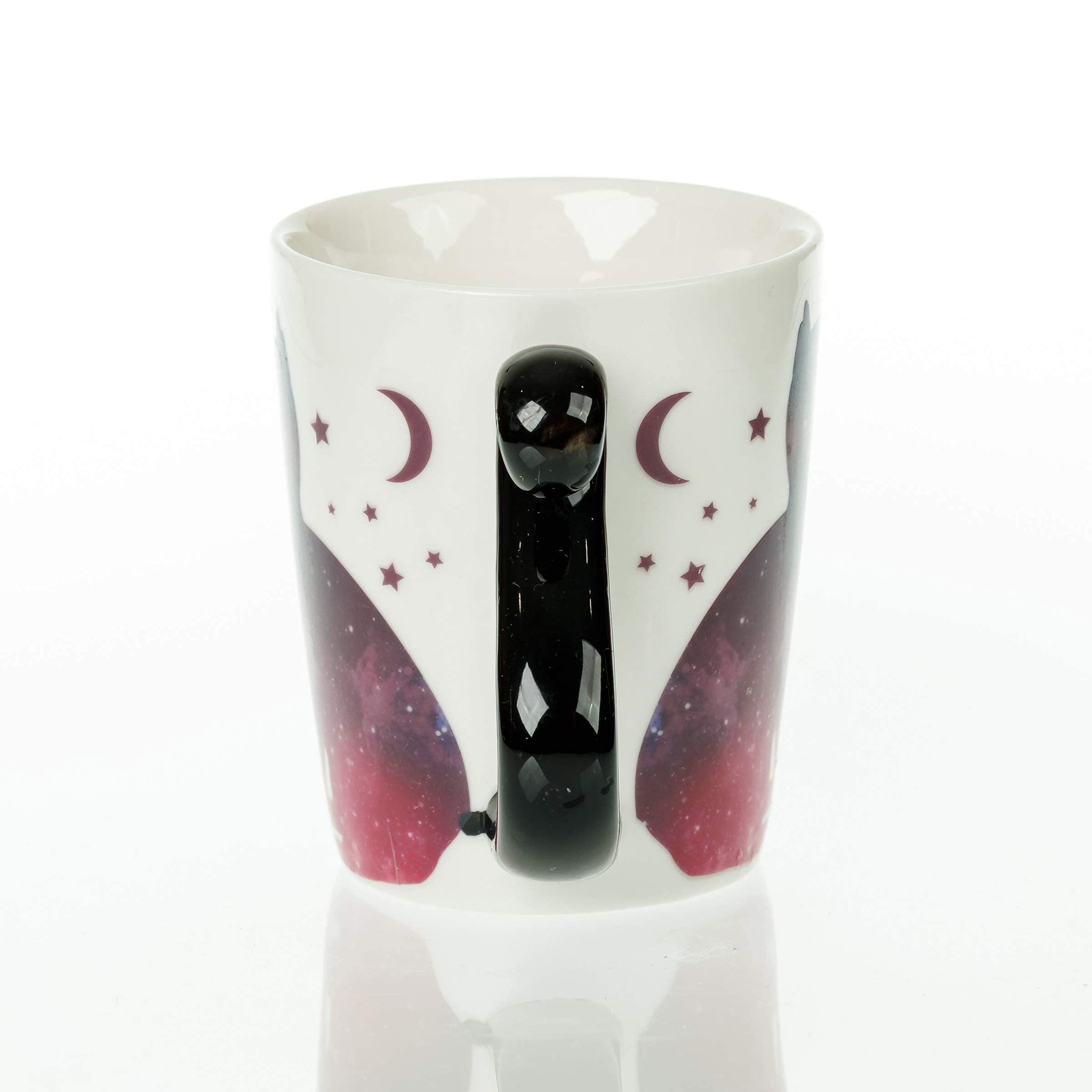 Wholesale 3D Ceramic Black Cat Coffee Mug with cat tail handle 12 oz Color-Changing coffee cups  Unique Gift Cat themed mugs