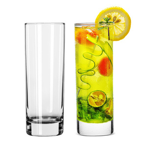 Wholesale Highball Drinking Glasses Tall Glass Cups Clear Collins Glasses With Heavy Base Water Glasses Bar Glassware for Mojito