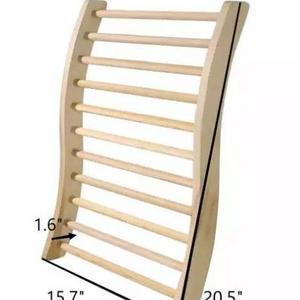 S-Shape Sauna Backrest Pillow Sauna Experience Wooden Headrest or Room Supplies Accessories