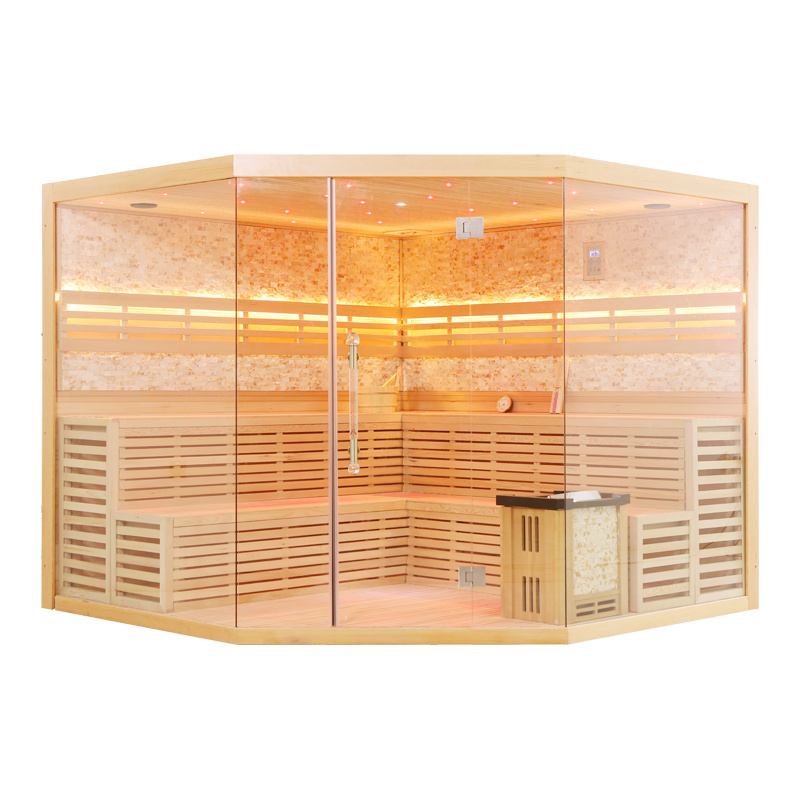 Wholesale high quality traditional sauna room indoor Finnish sauna for 4-6 person