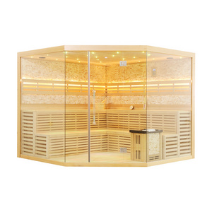 Wholesale high quality traditional sauna room indoor Finnish sauna for 4-6 person