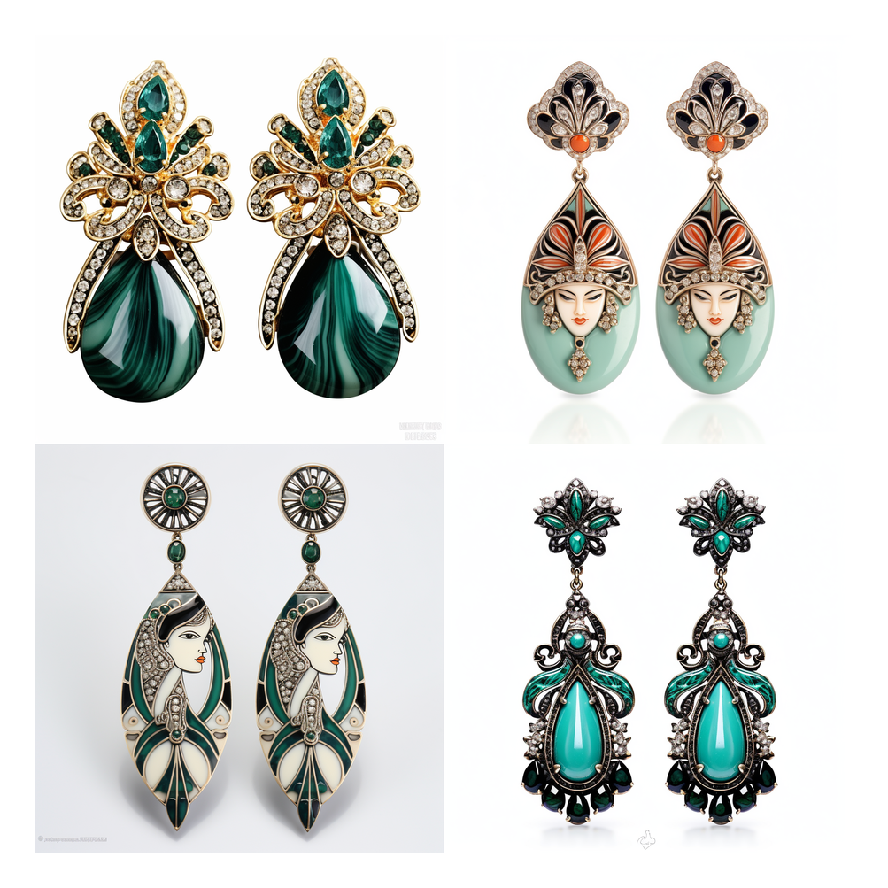 ohrringe Earrings Promotional Western Indian Traditional Easter Woman'S Diamond Jade Oversized Enamel Statement Country Earrings