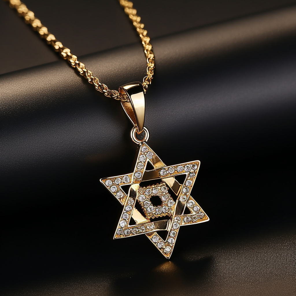 Necklace Pendant lamparas colgantes de techo Choker Charms Gold Glow In The Dark Hip Hop Chains Bulk Star Of David Pendant Gold