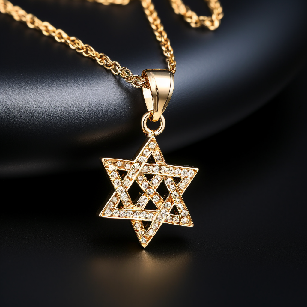 Necklace Pendant lamparas colgantes de techo Choker Charms Gold Glow In The Dark Hip Hop Chains Bulk Star Of David Pendant Gold