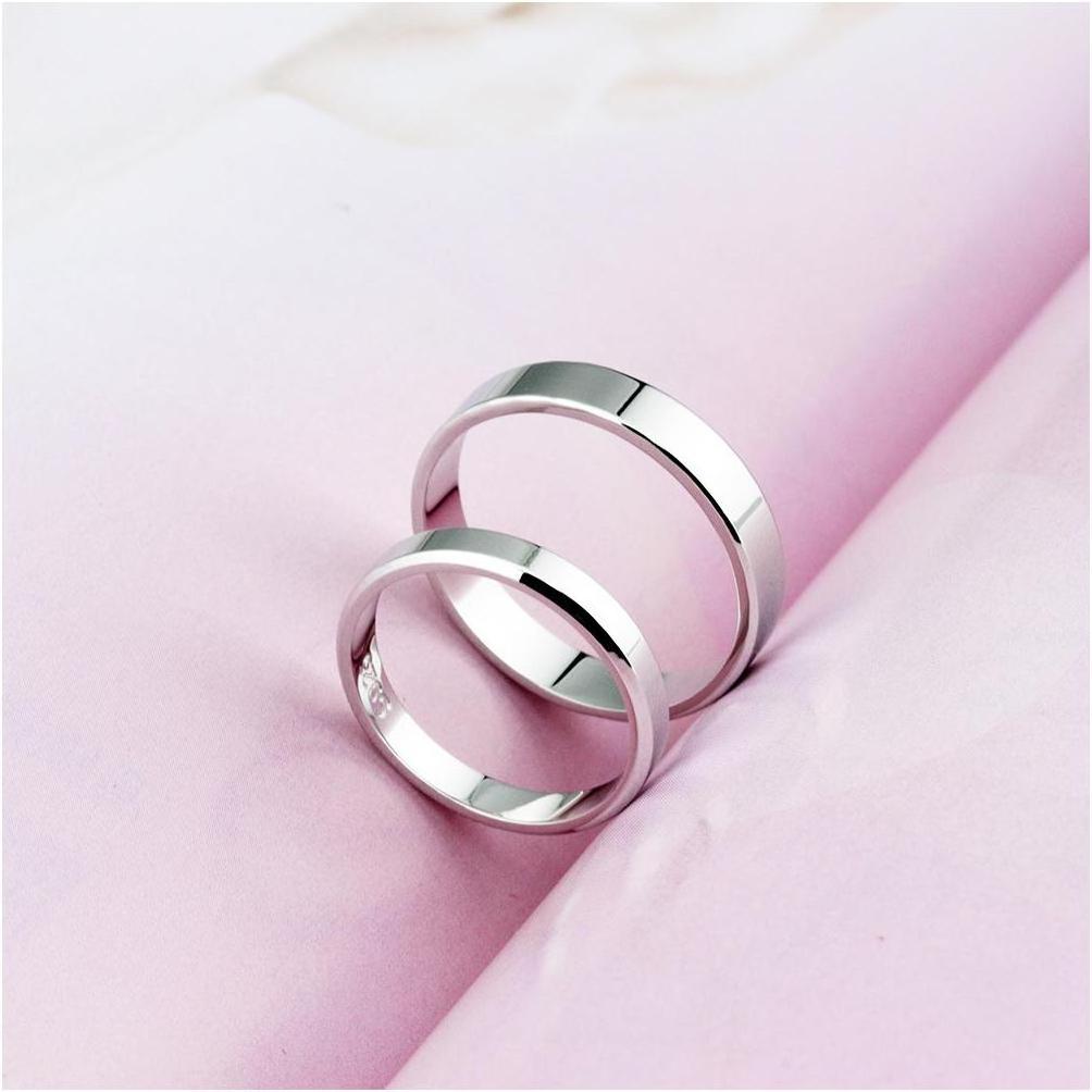 Women Silver Ring White Wedding Solid Stainless Steel 14K 925 Sterling Black Gold Plated For Girls Signet Green Lanterns Ring