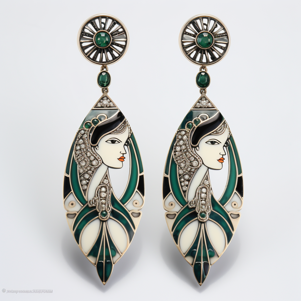 ohrringe Earrings Promotional Western Indian Traditional Easter Woman'S Diamond Jade Oversized Enamel Statement Country Earrings