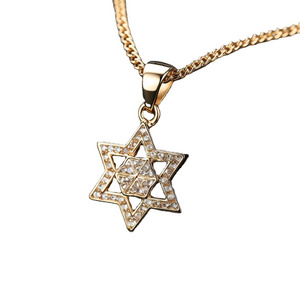 Necklace Pendant lamparas colgantes de techo Choker Charms Gold Glow In The Dark Hip Hop Chains Bulk Star Of David Pendant Gold