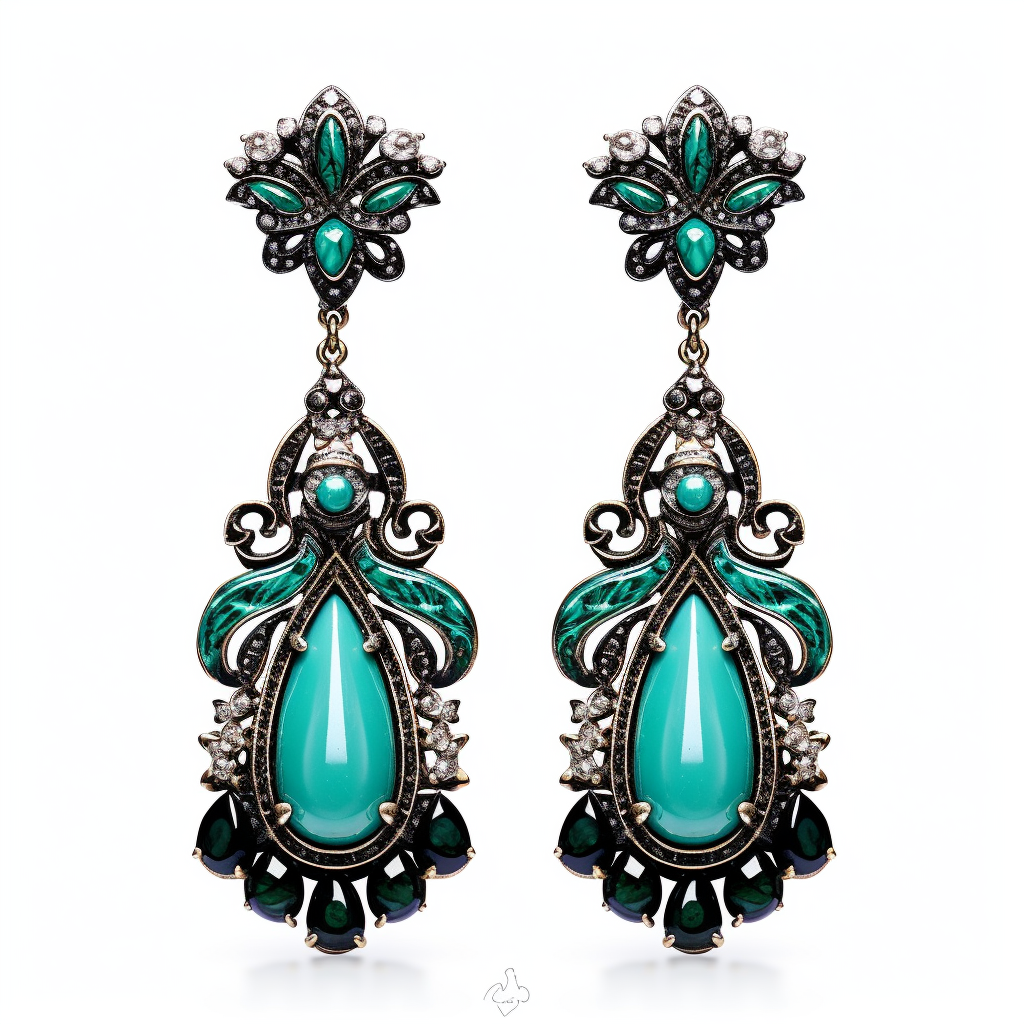 ohrringe Earrings Promotional Western Indian Traditional Easter Woman'S Diamond Jade Oversized Enamel Statement Country Earrings