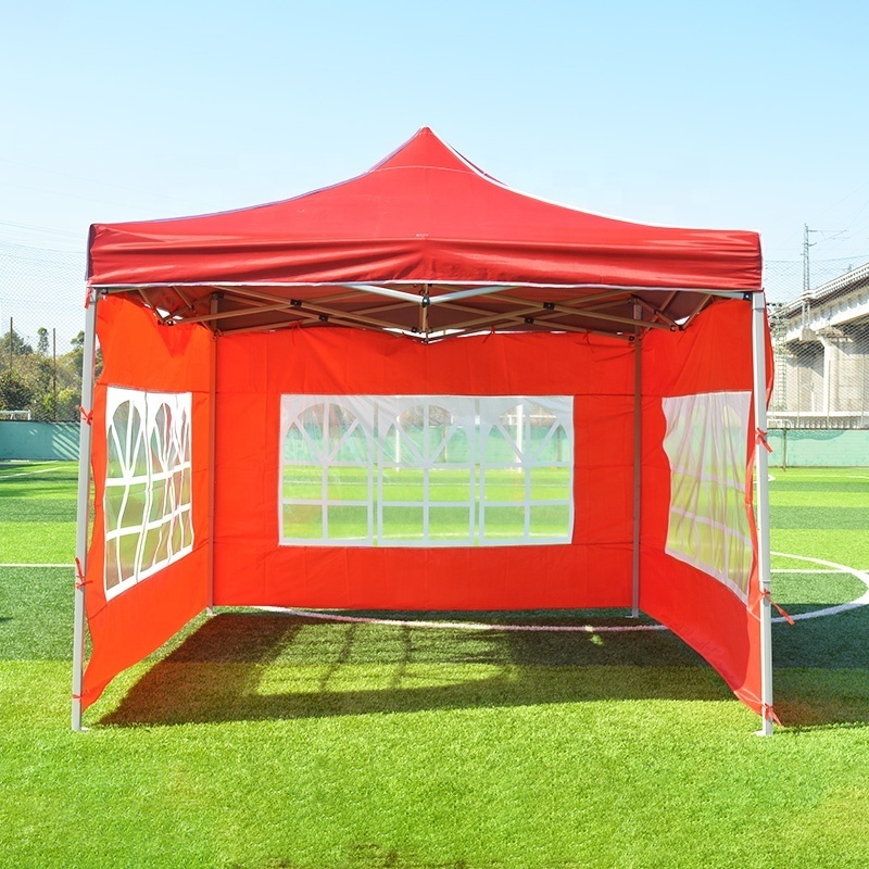 3x4.5m Retractable Trade Show Tent With Walls Pop Up Folding Outdoor Gazebo Tent With Roman Window