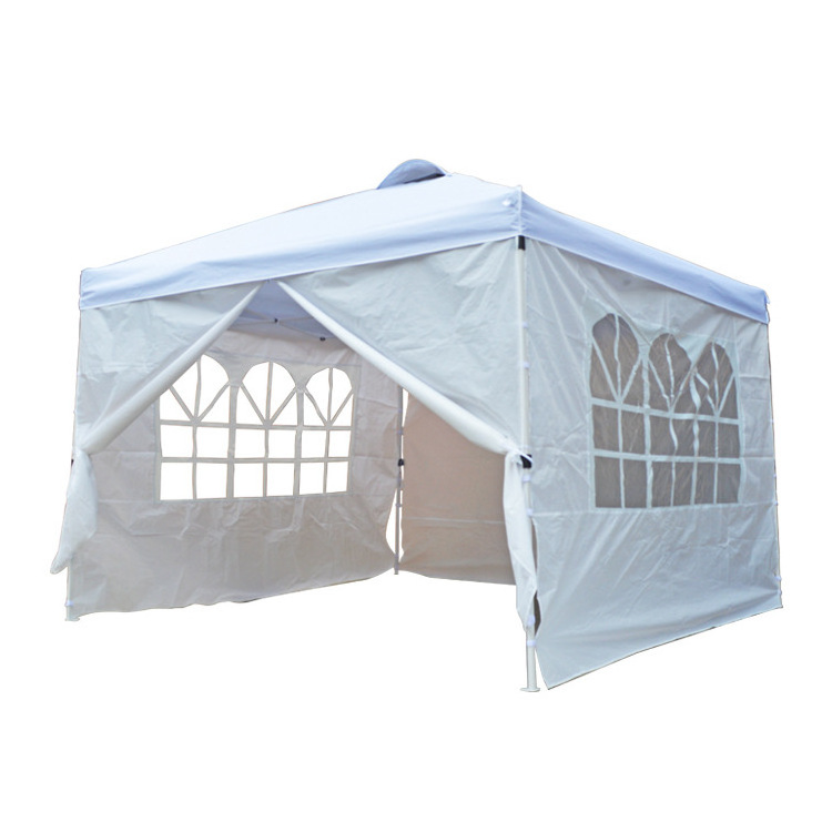 Hot Sale Pop Up Event Gazebo 3walls Tent 10x20 ft White Trade Show Tent With Roman Windows