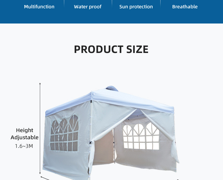 Hot Sale 3x6 10x20ft White Pop Up Tent For Events With Walls Outdoor Trade Show Tent