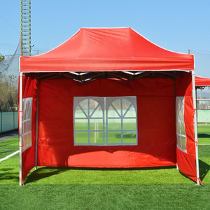 3x4.5m Retractable Trade Show Tent With Walls Pop Up Folding Outdoor Gazebo Tent With Roman Window