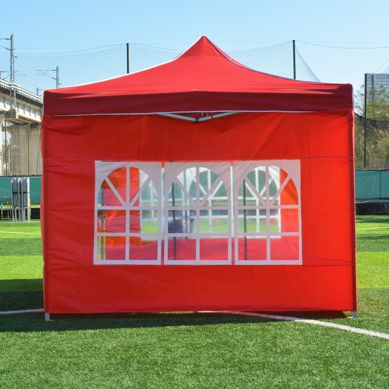 3x4.5m Retractable Trade Show Tent With Walls Pop Up Folding Outdoor Gazebo Tent With Roman Window