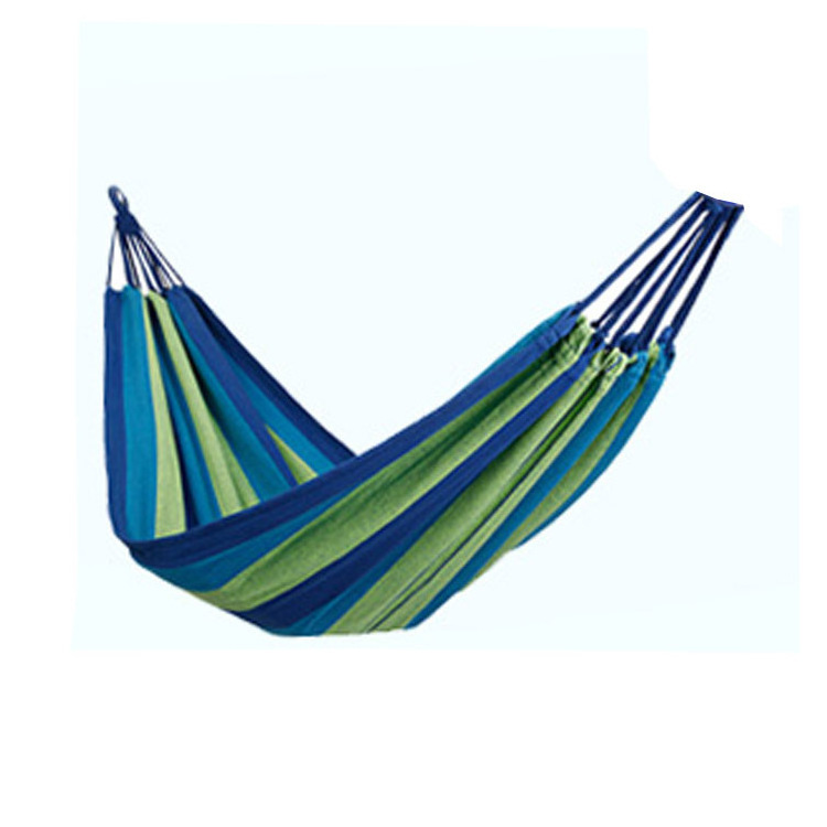 Portable Outdoor Hammock Rainbow Garden Sports Home Travel Camping Swing Canvas Durable Stripe Bed Family Hammock