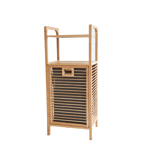 Living Room Storage Furniture China Customized Wholesale Bamboo Storage Laundry Basket Store Box Cabinet