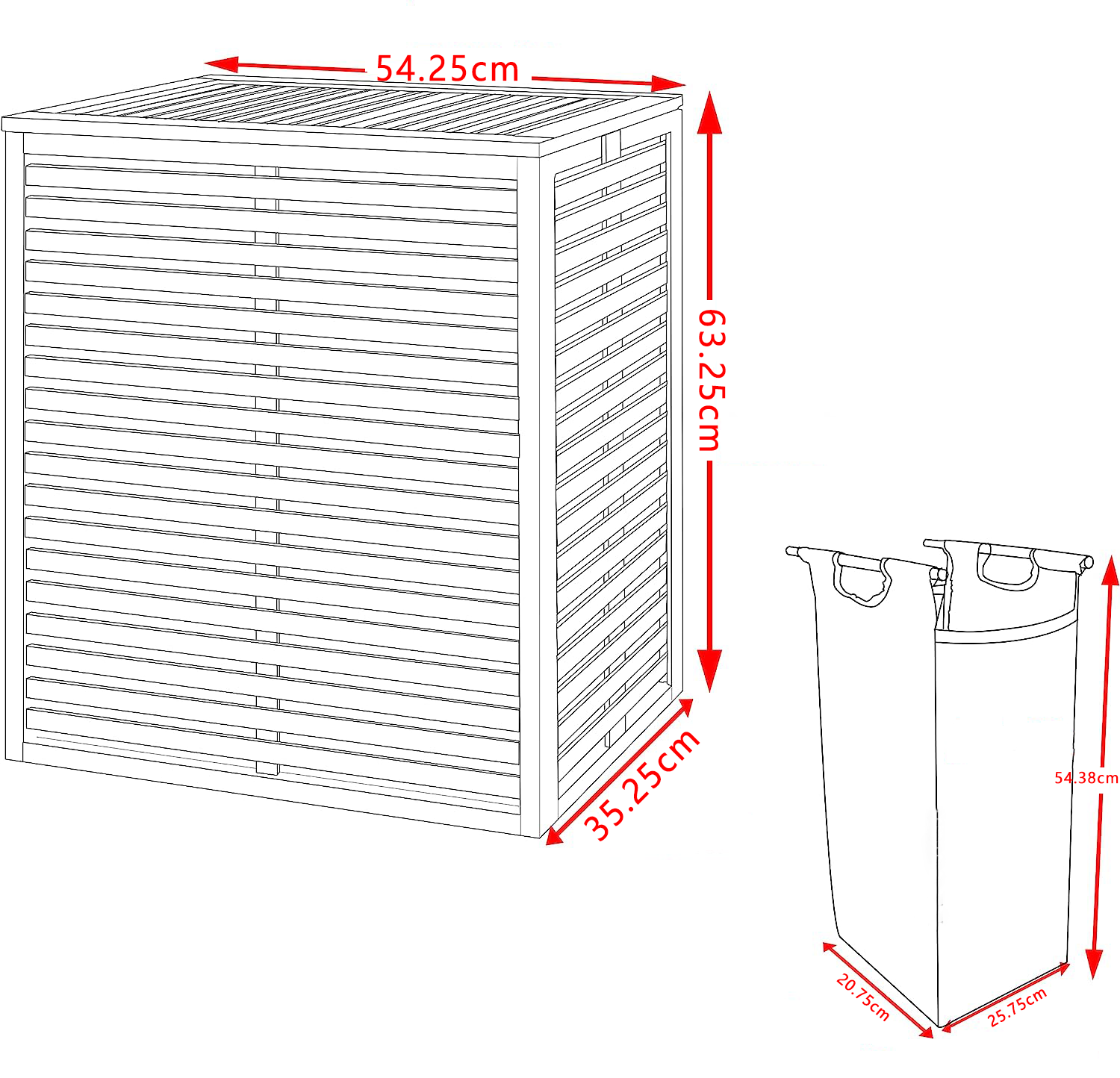 Dual Compartments Storage Laundry Hamper Bamboo Laundry Basket Bamboo Laundry Hamper