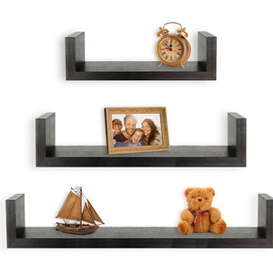 Wood Wall Mounted  Floating Shelf Shelves Wall shelves Set of 3 for Bedroom Living Room