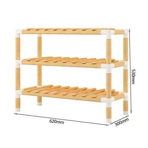 Rack Stand Organizer Storage Shelf 3-Tier Bamboo Shoe Racks For Store