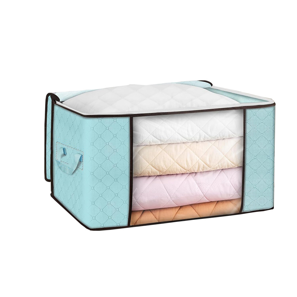 90L Clothes Storage Foldable Blanket Storage Bags,for Organizing Bedroom,Clothing,Organization and Storage with Lids and Handle