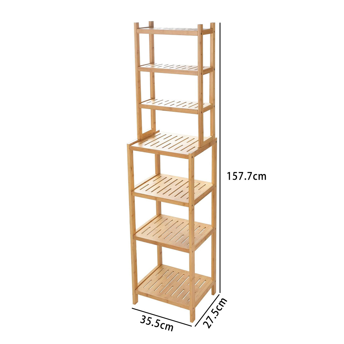 Bamboo Narrow Corner Shelf Multifunctional Multi Shelf For Kitchen Study Bathroom Shelf