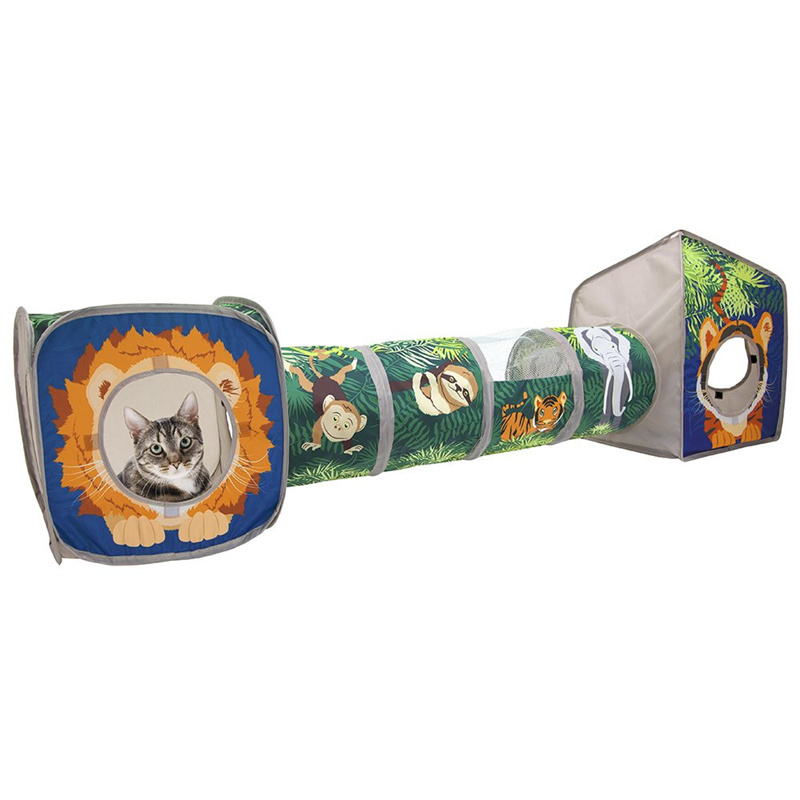 Wholesale Custom Foldable Cat Tunnel Indoor or Outdoor Pet Cat  Hole Tunnel Tube Cat Toys