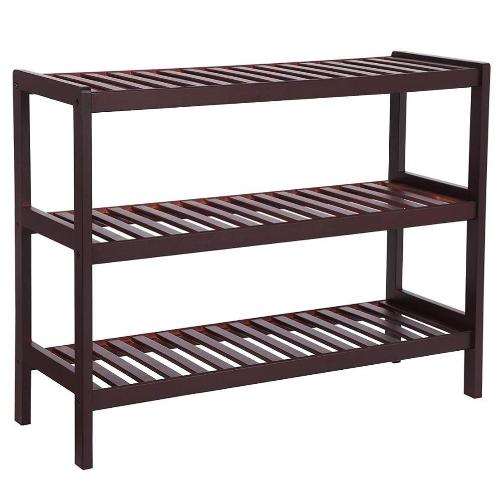 Simple Design Bamboo Shoe Rack Shoe Rack Organizer 3 Tier Shoe Rack Cabinet For Home