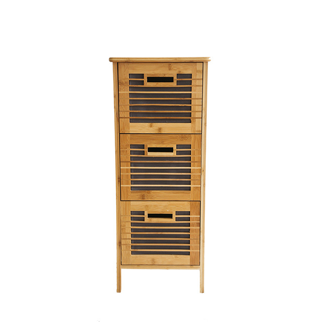 Living Room Storage Furniture China Customized Wholesale Bamboo Storage Laundry Basket Store Box Cabinet