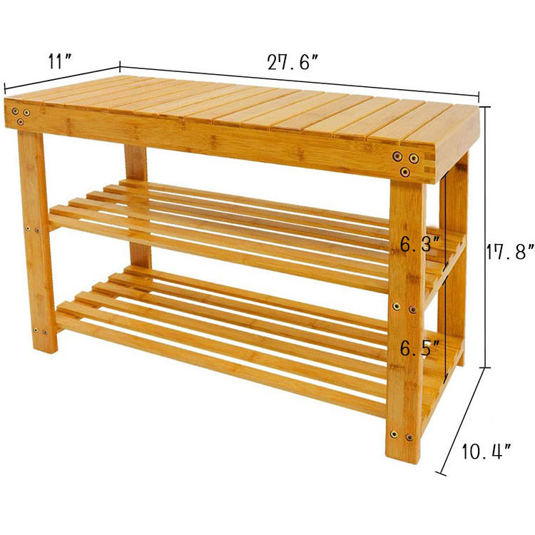 Bamboo Shoe Rack Free Standing Shoe Rack 3 Tier Bamboo Shoe Rack Storage Shelf