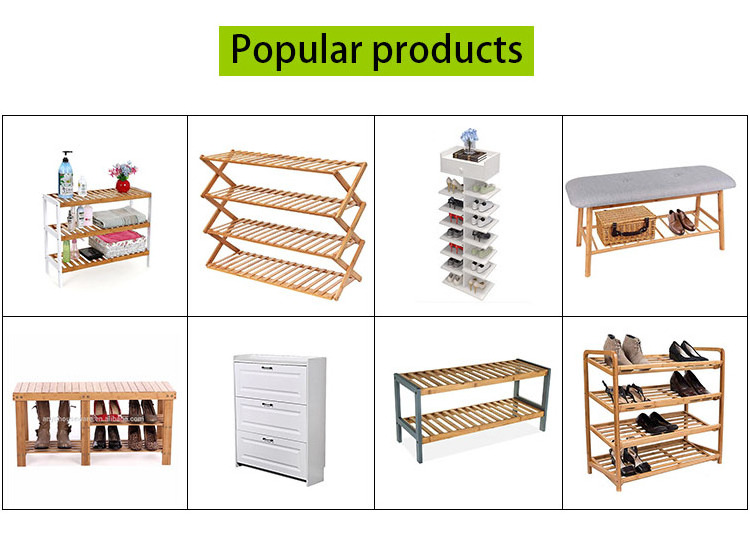 4 Tier Bamboo Shoe Rack Natural &Strong Heavy Duty Durable Wooden Shoe Rack Stand Storage Organiser