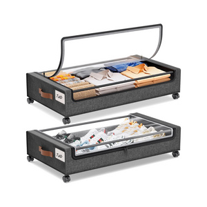 New Shoes Clothes Organizer Underbed Storage Containers Space Saving Rolling Drawers Under Bed Storage With Wheels