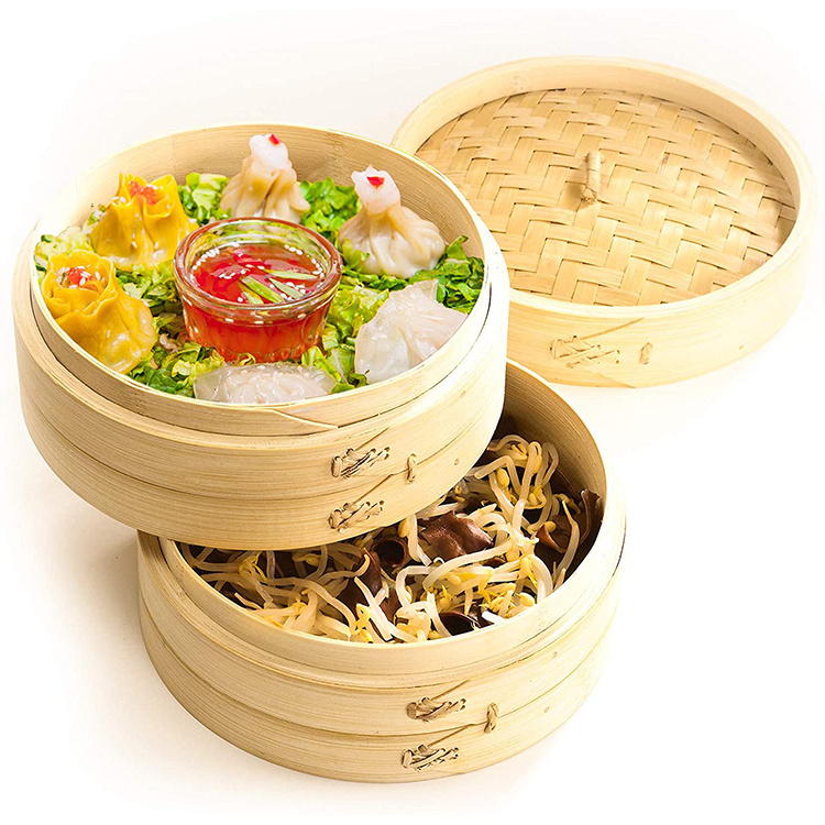 Mini Bamboo Kitchen Dim Sum Steamer Favors Basket