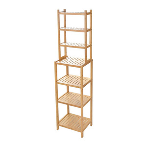 Bamboo Narrow Corner Shelf Multifunctional Multi Shelf For Kitchen Study Bathroom Shelf