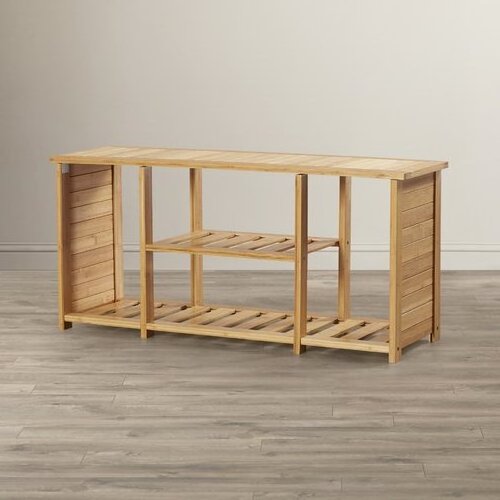 Bamboo boots and shoes Storage rack bench cabinet