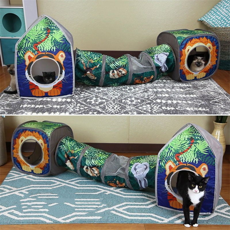 Wholesale Custom Foldable Cat Tunnel Indoor or Outdoor Pet Cat  Hole Tunnel Tube Cat Toys