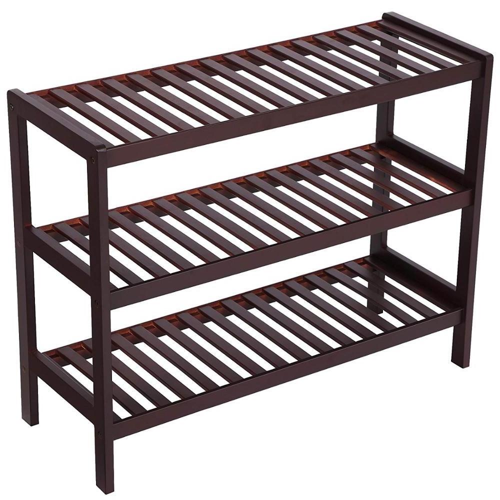 Simple Design Bamboo Shoe Rack Shoe Rack Organizer 3 Tier Shoe Rack Cabinet For Home