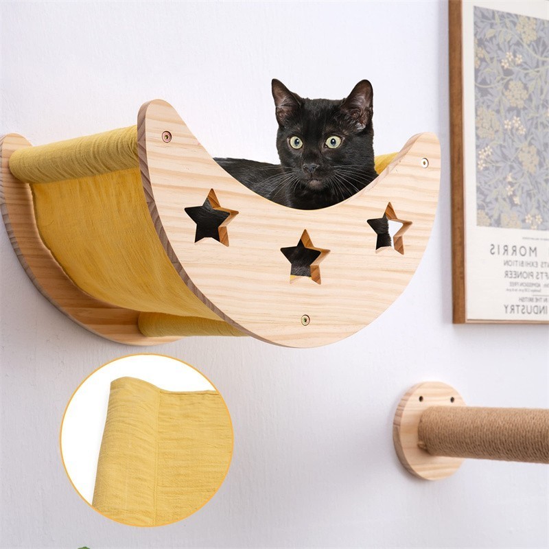 Wholesale custom household Cat Climbing Shelves Wall Mounted Cats Hammock and Scratching